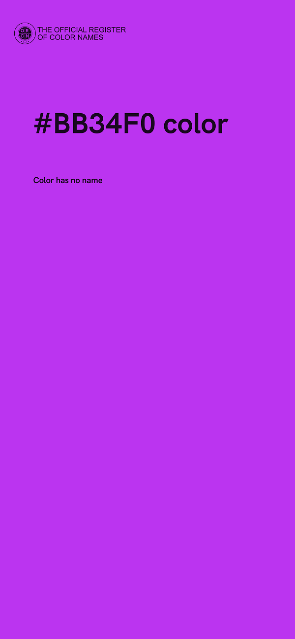 #BB34F0 color image