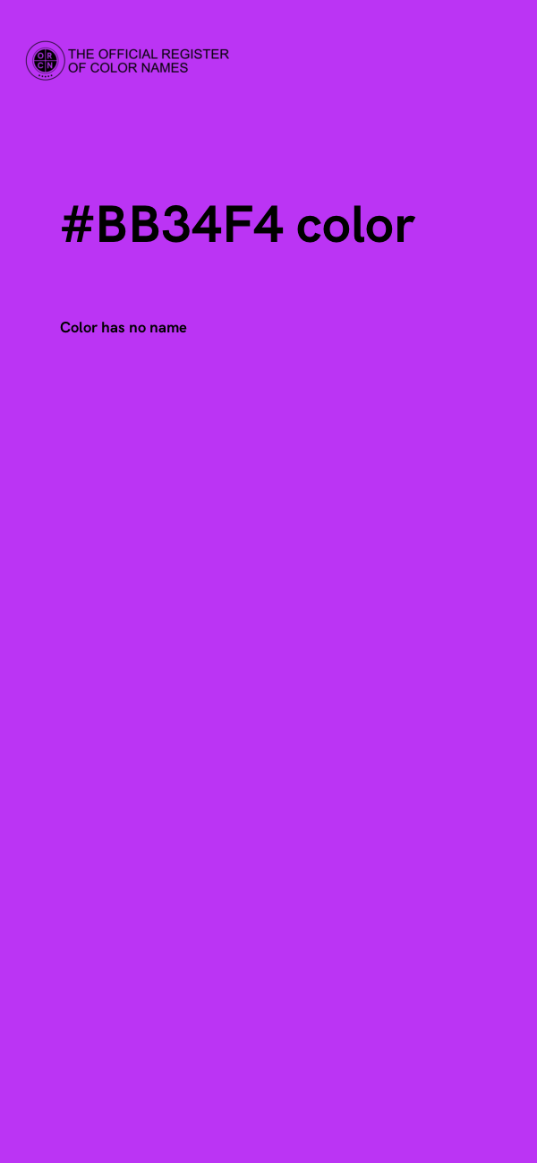 #BB34F4 color image