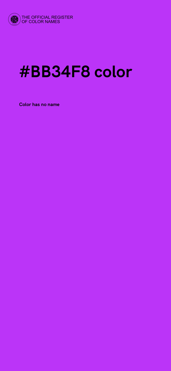 #BB34F8 color image