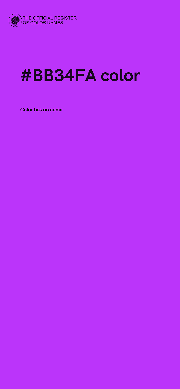 #BB34FA color image