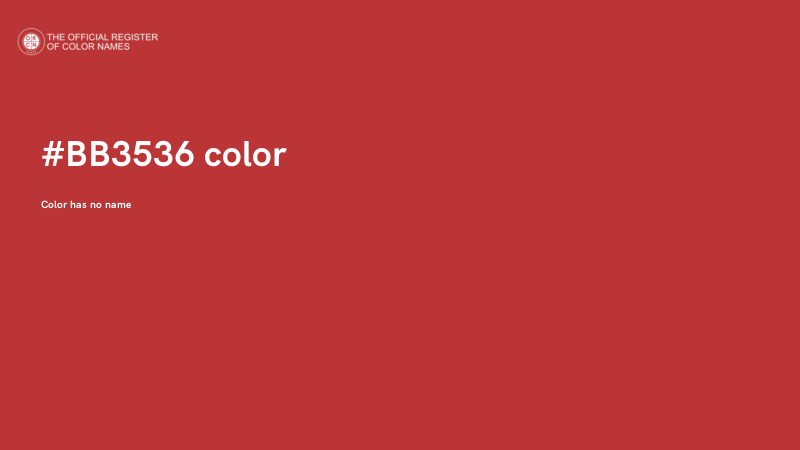 #BB3536 color image