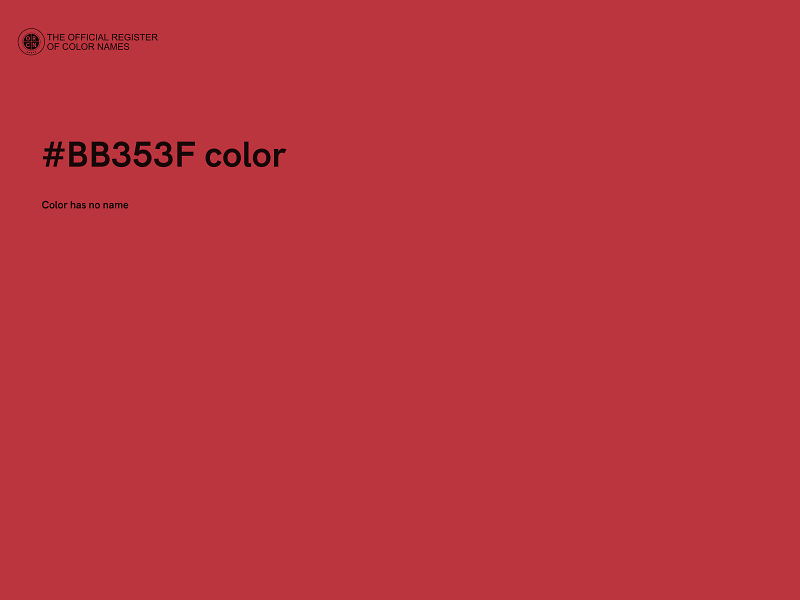 #BB353F color image