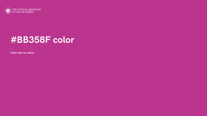 #BB358F color image