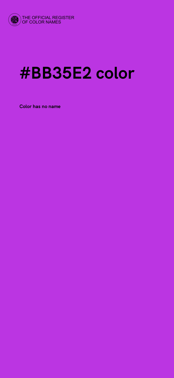 #BB35E2 color image
