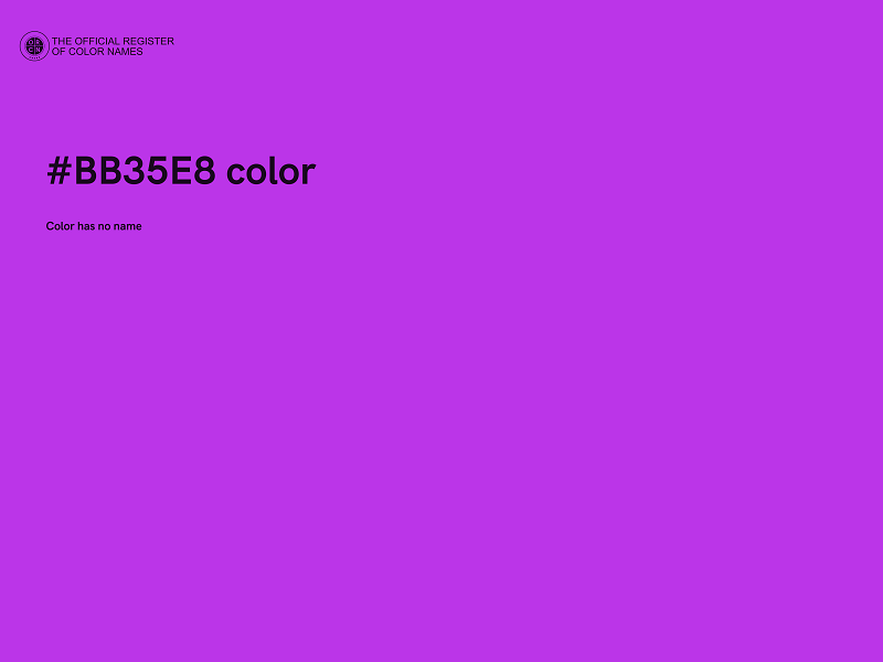 #BB35E8 color image