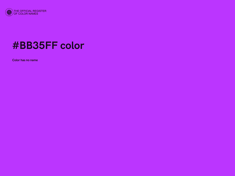 #BB35FF color image