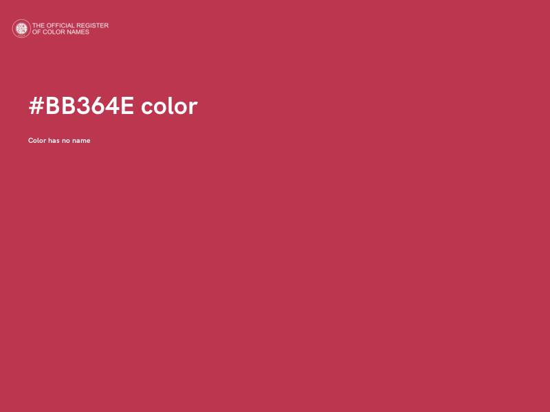 #BB364E color image