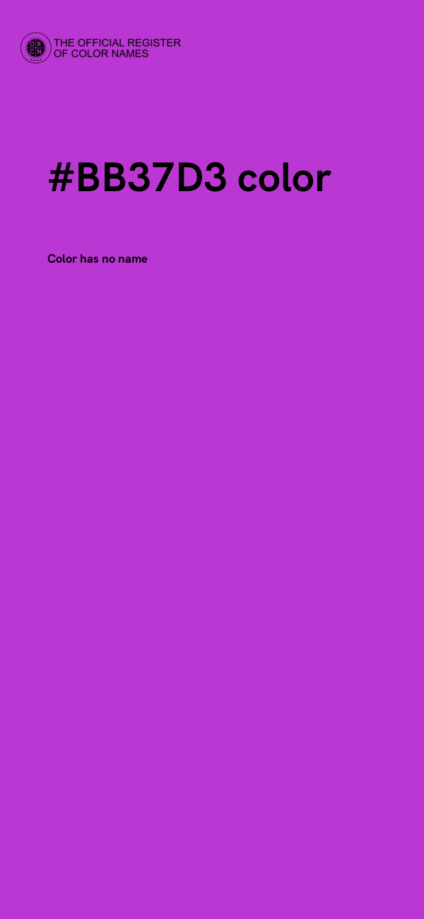 #BB37D3 color image