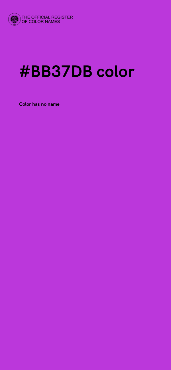 #BB37DB color image
