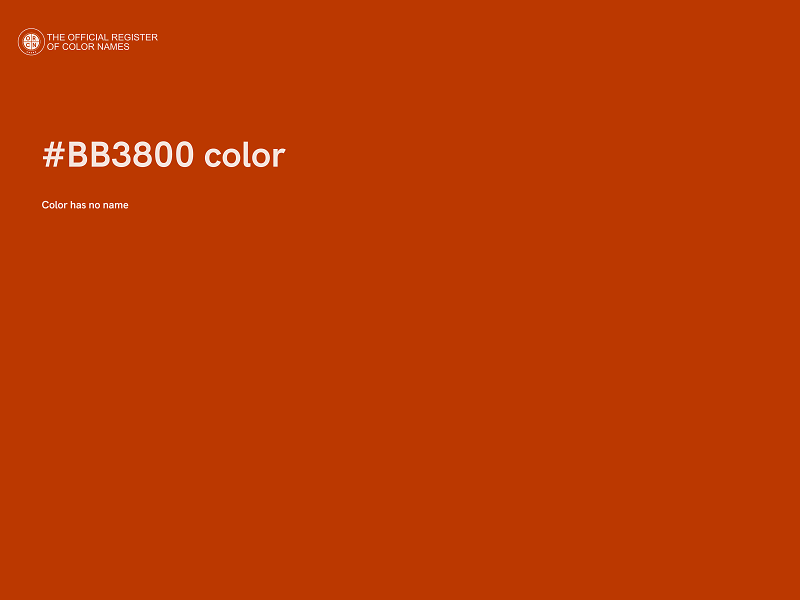 #BB3800 color image