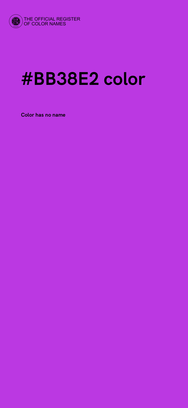 #BB38E2 color image