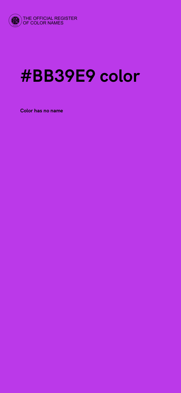 #BB39E9 color image