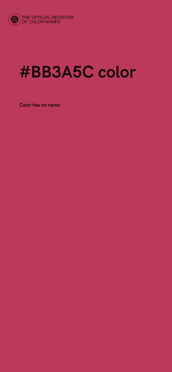 #BB3A5C color image