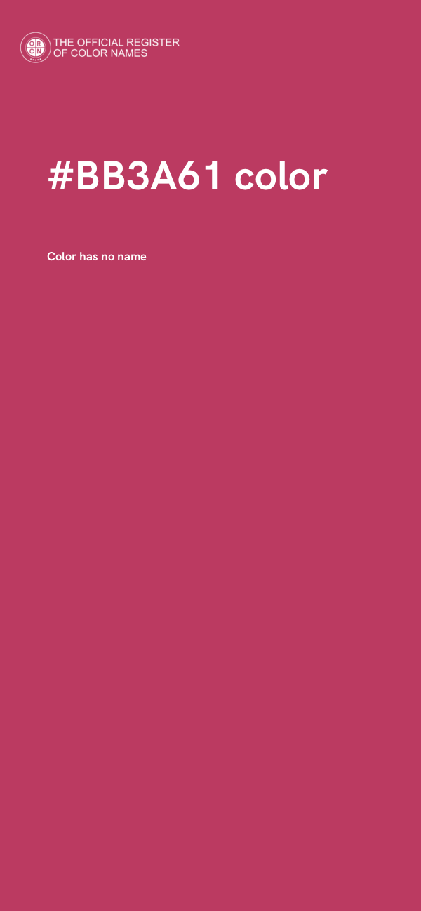 #BB3A61 color image