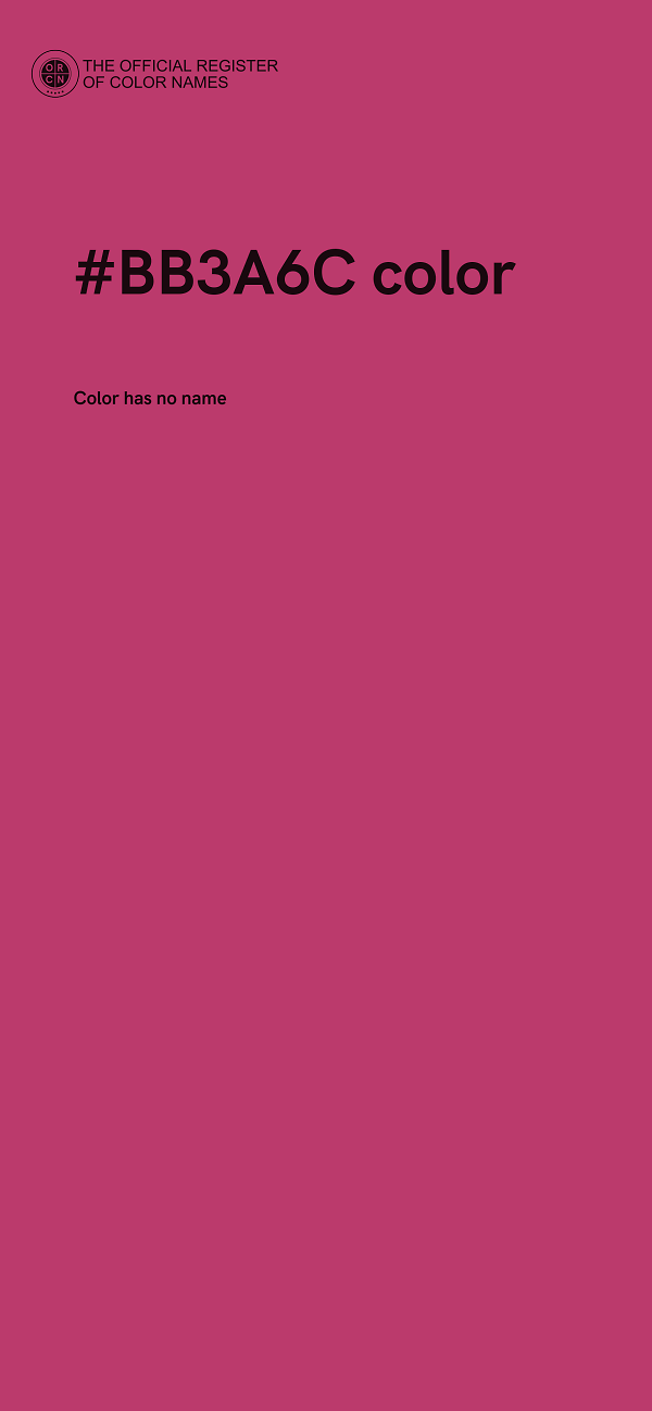 #BB3A6C color image