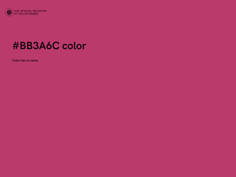 #BB3A6C color image