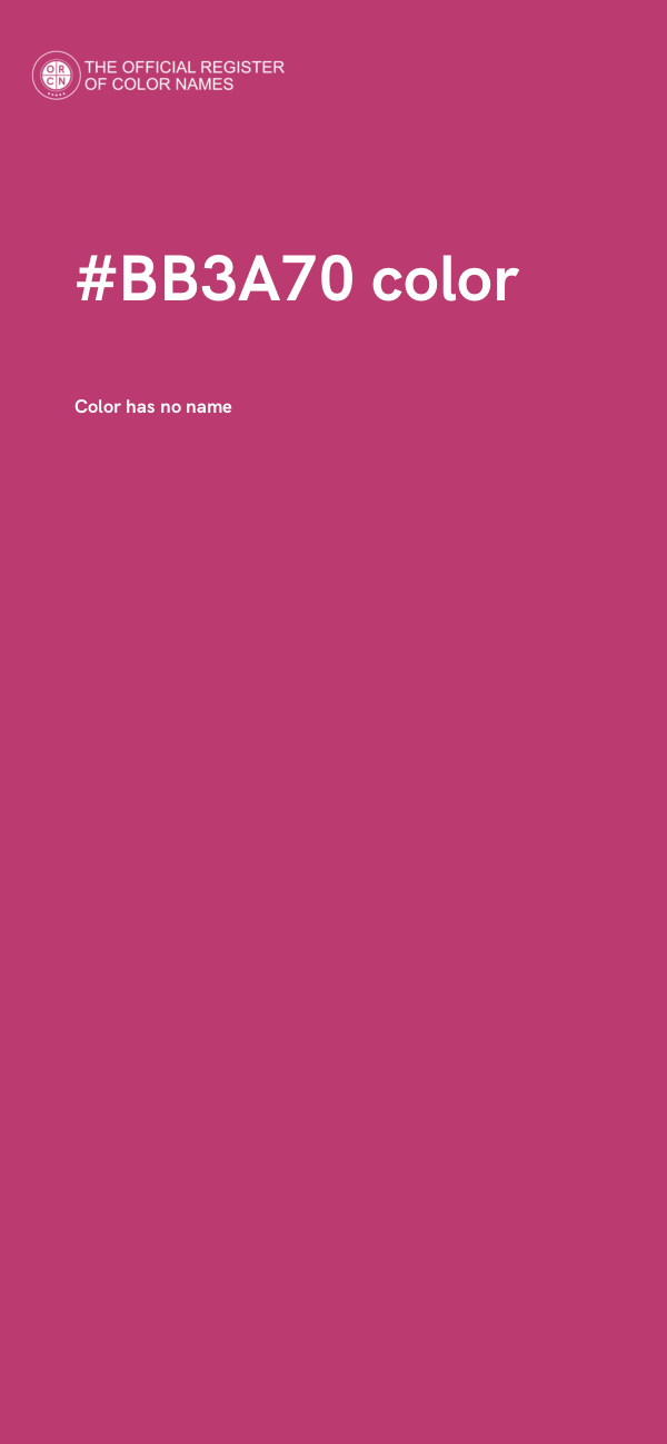 #BB3A70 color image