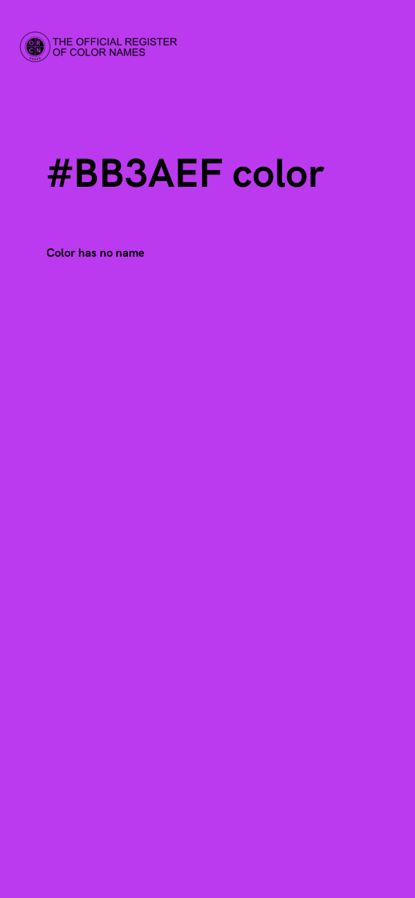 #BB3AEF color image