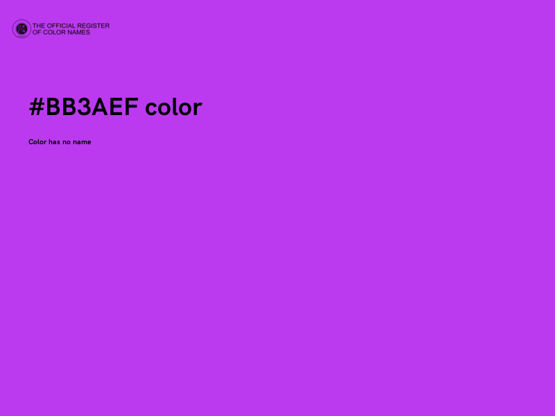 #BB3AEF color image