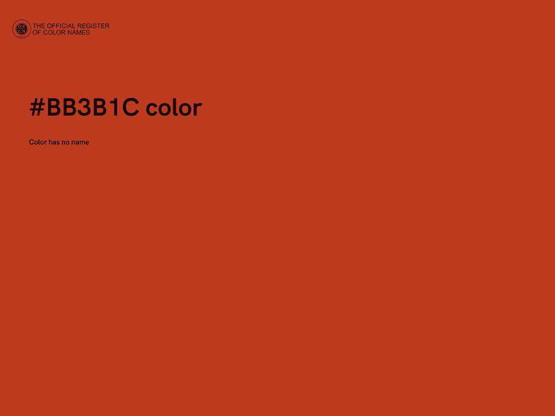 #BB3B1C color image