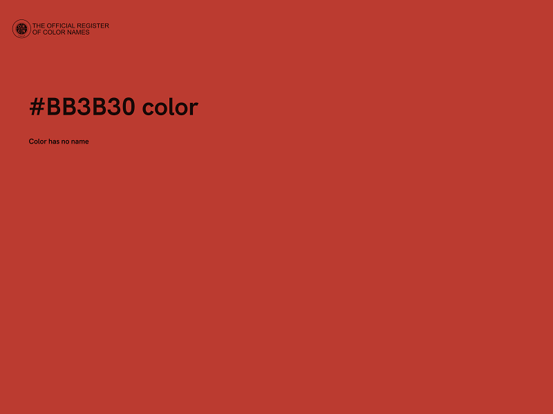 #BB3B30 color image