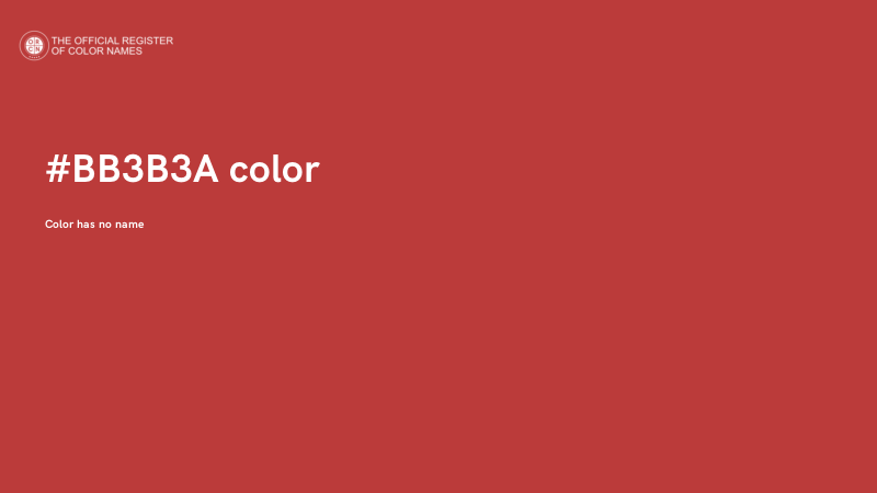 #BB3B3A color image