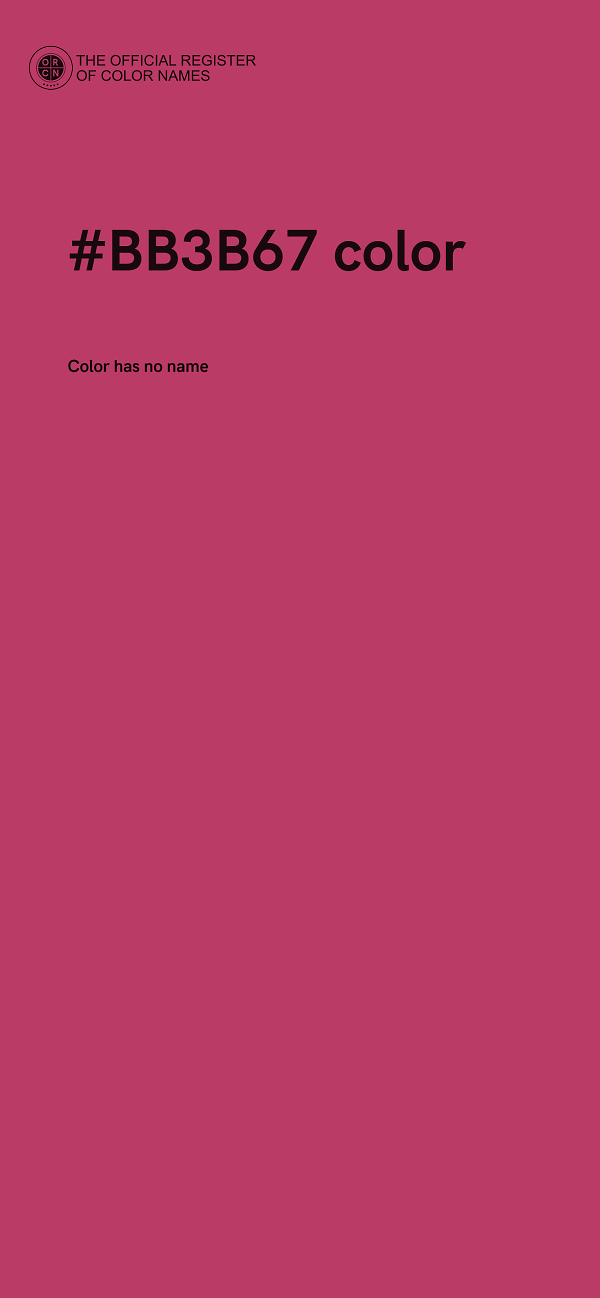 #BB3B67 color image