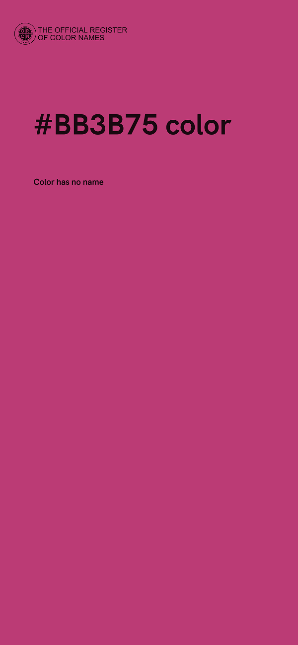 #BB3B75 color image
