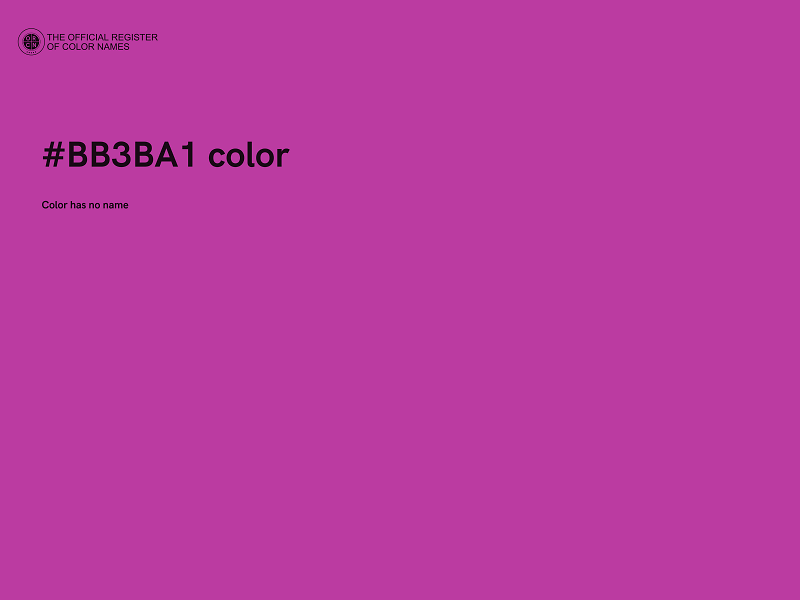 #BB3BA1 color image