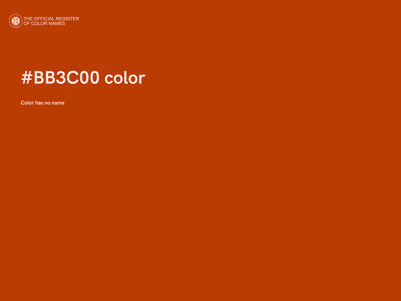 #BB3C00 color image