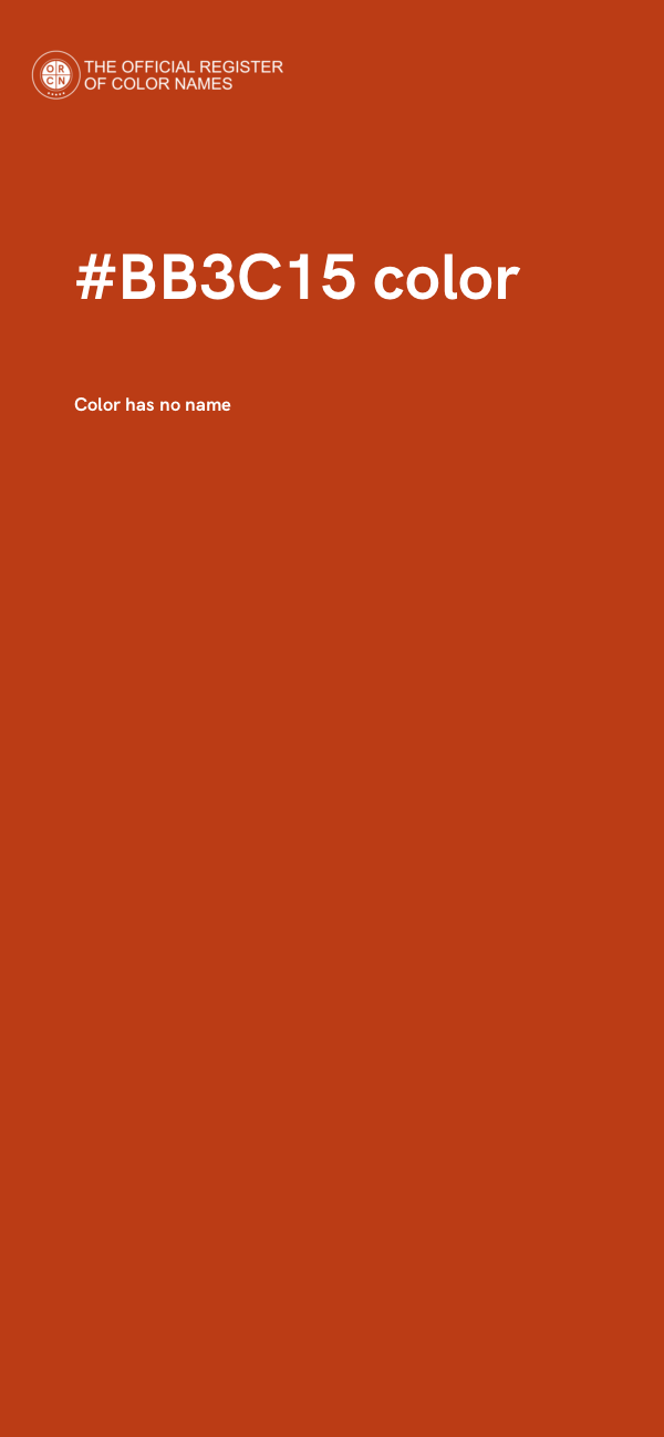 #BB3C15 color image