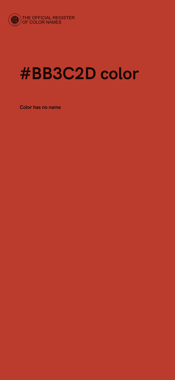 #BB3C2D color image