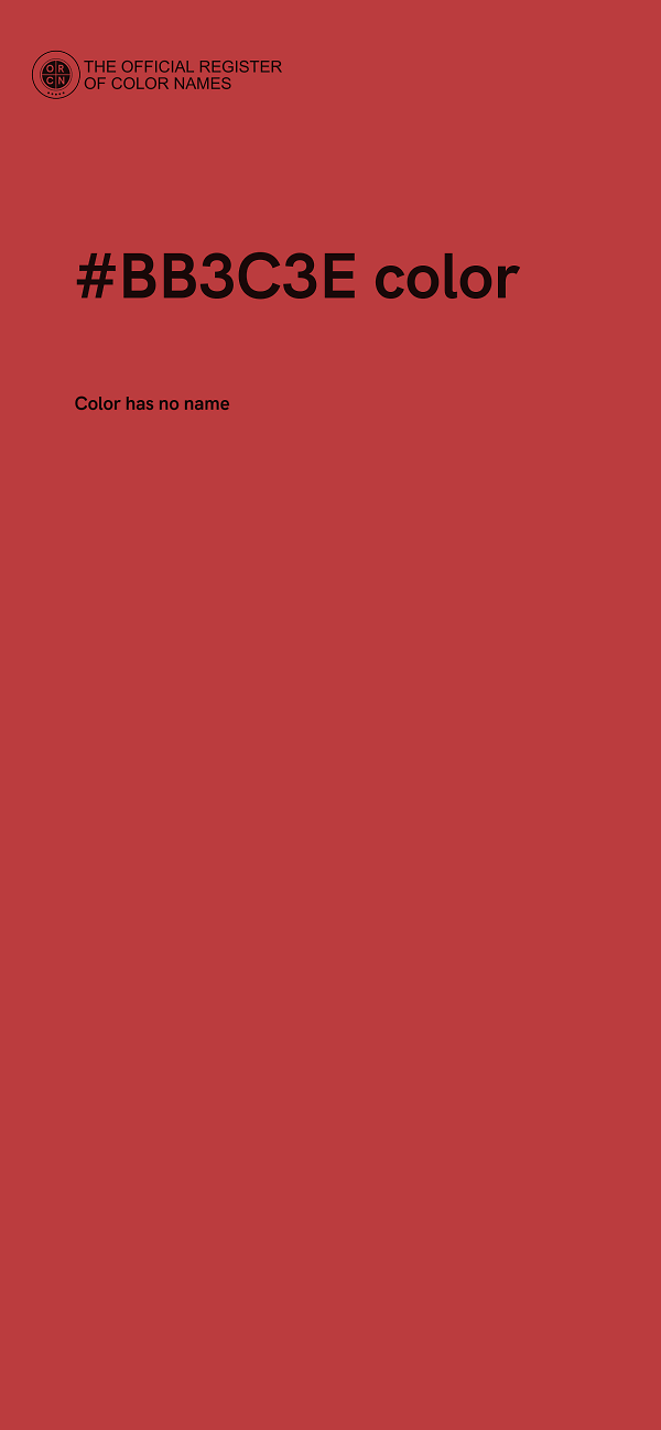 #BB3C3E color image
