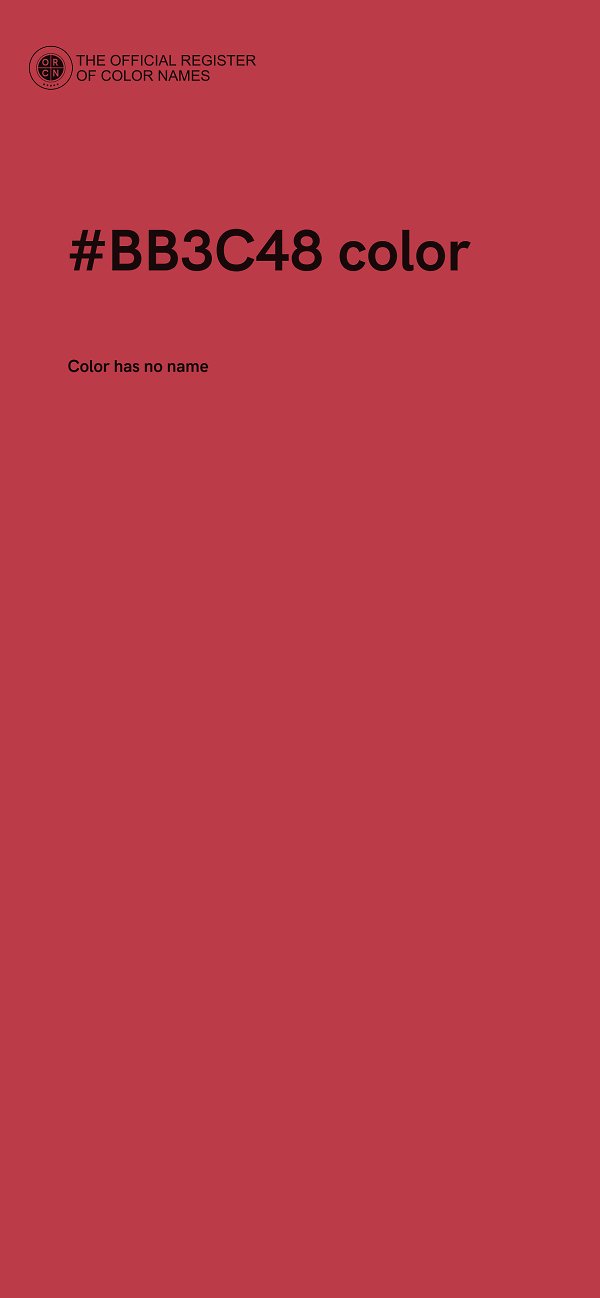 #BB3C48 color image