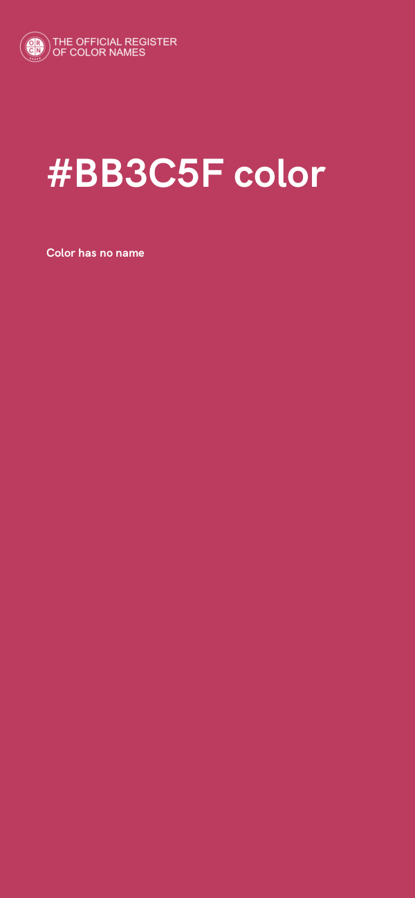 #BB3C5F color image