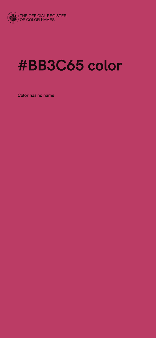 #BB3C65 color image
