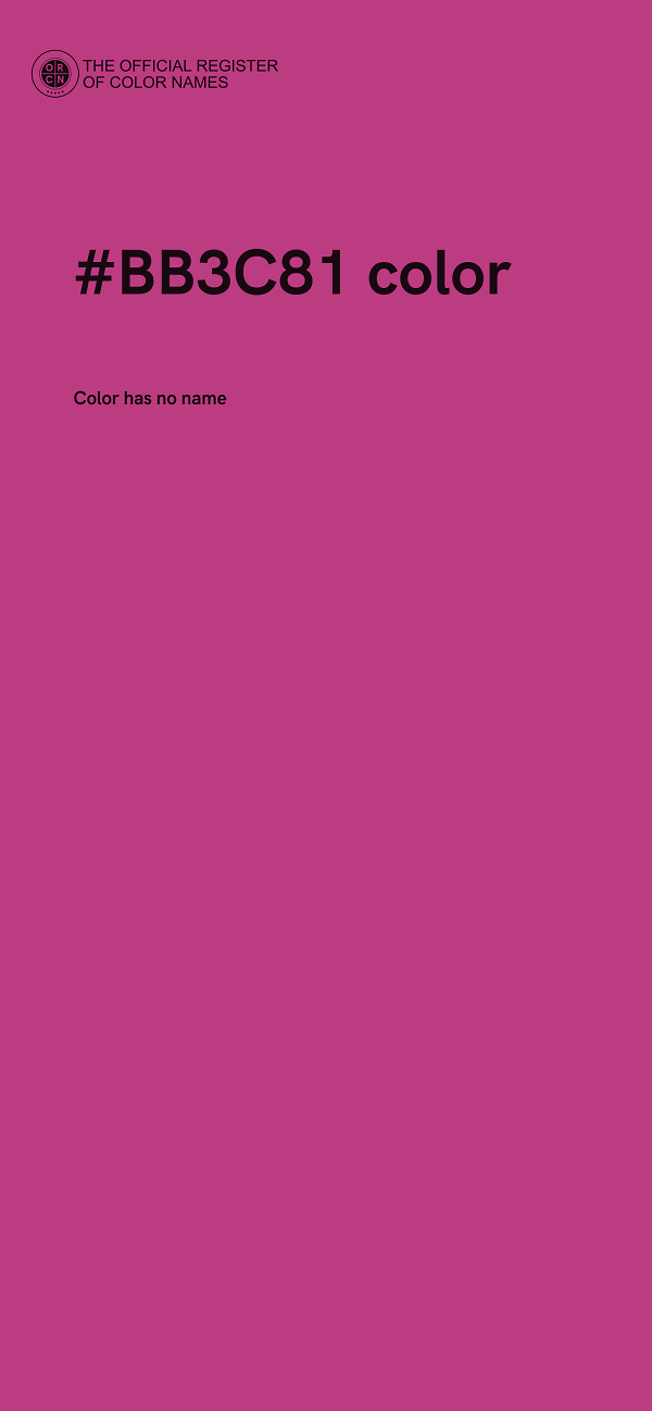 #BB3C81 color image