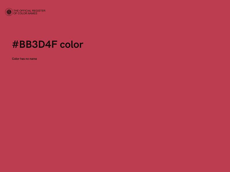 #BB3D4F color image