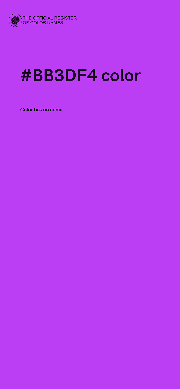 #BB3DF4 color image