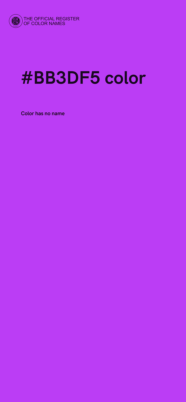 #BB3DF5 color image