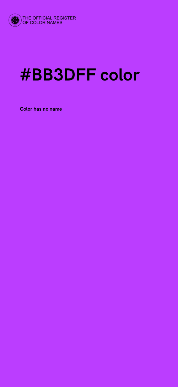 #BB3DFF color image