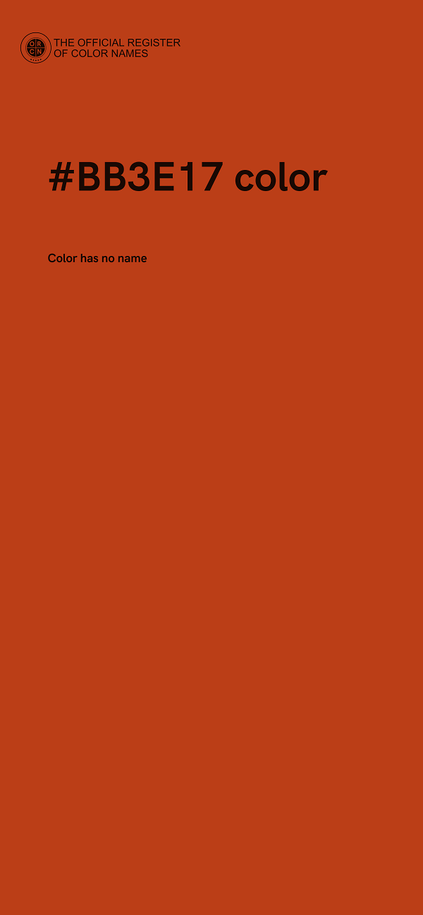#BB3E17 color image