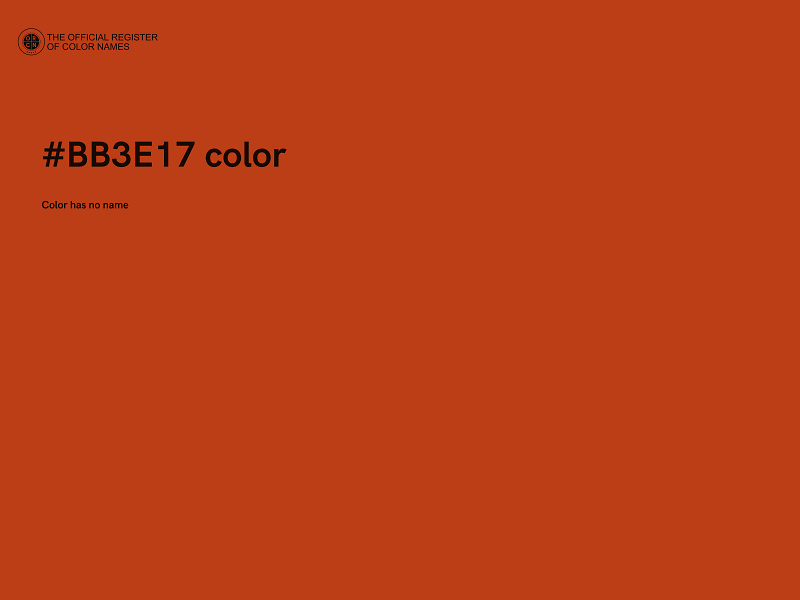 #BB3E17 color image