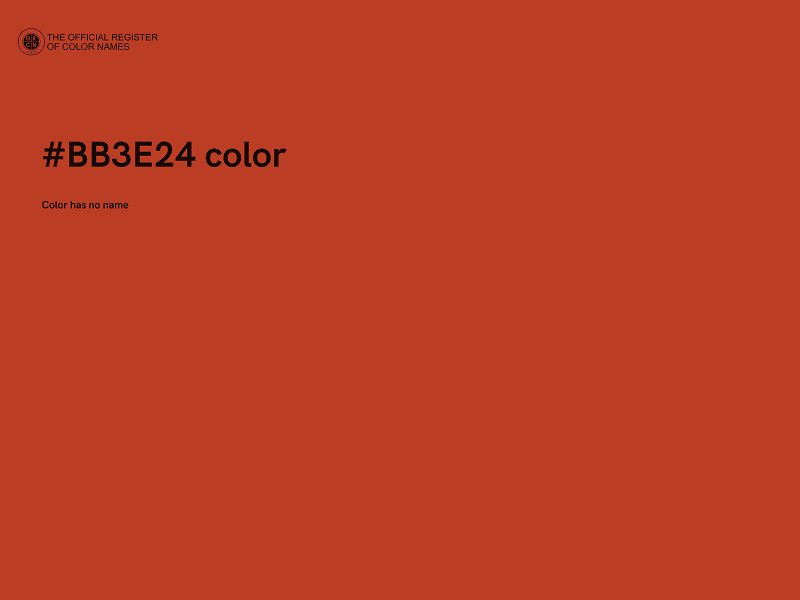 #BB3E24 color image