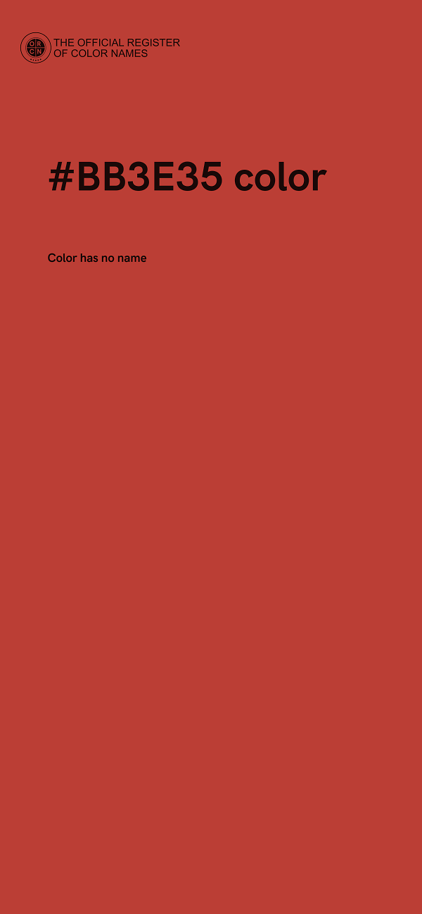 #BB3E35 color image