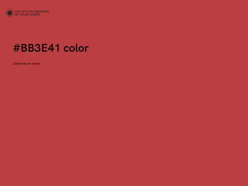 #BB3E41 color image