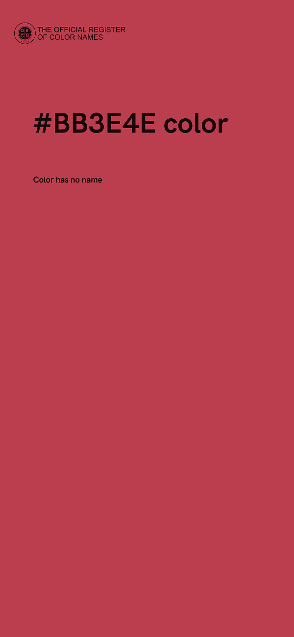 #BB3E4E color image