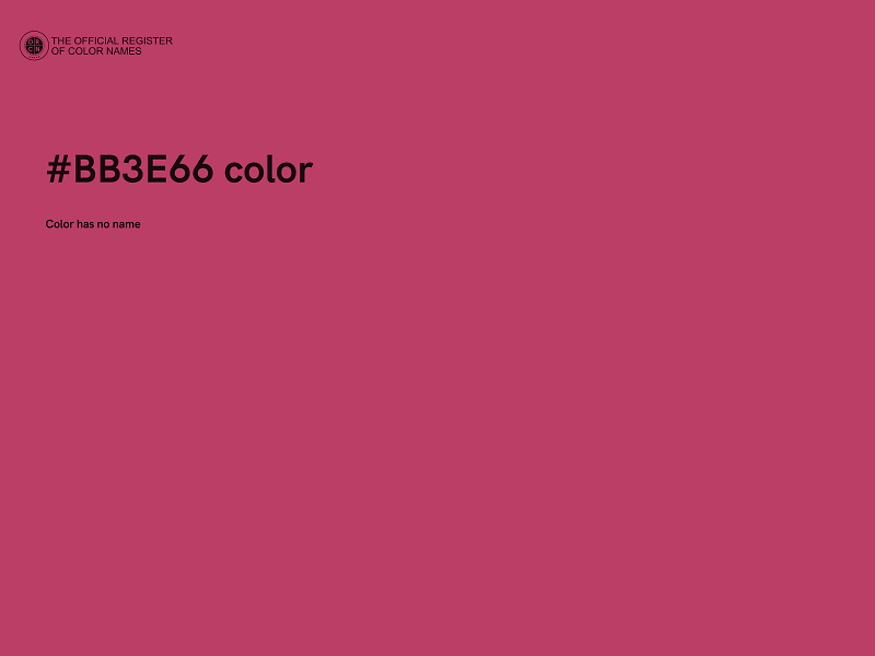 #BB3E66 color image