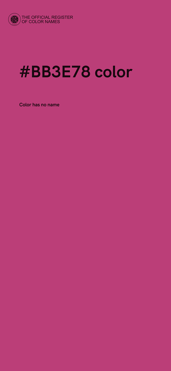 #BB3E78 color image