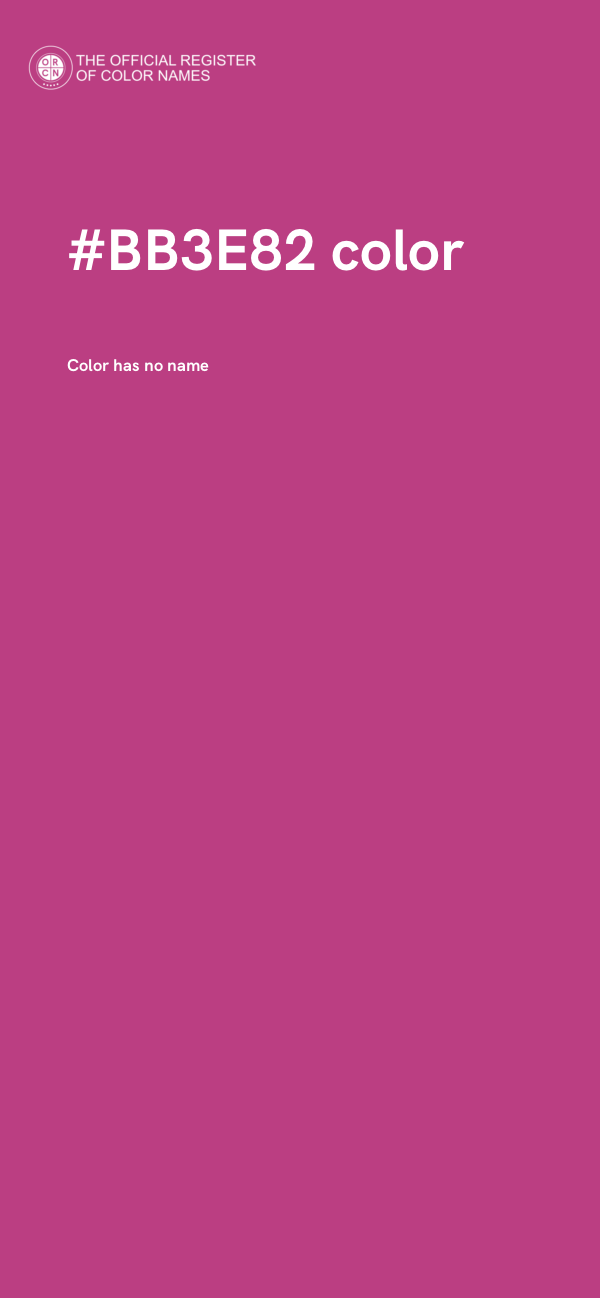#BB3E82 color image